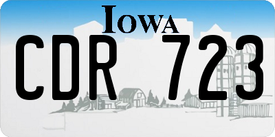 IA license plate CDR723