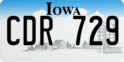 IA license plate CDR729