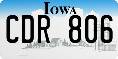 IA license plate CDR806