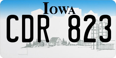 IA license plate CDR823