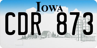 IA license plate CDR873