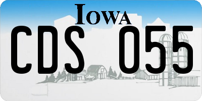 IA license plate CDS055