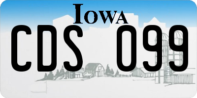 IA license plate CDS099