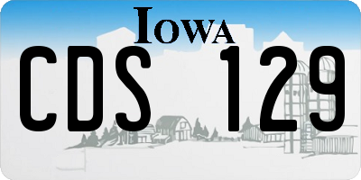 IA license plate CDS129