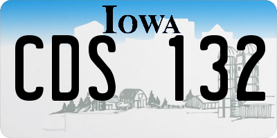 IA license plate CDS132
