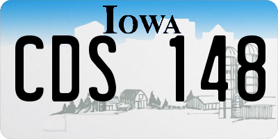 IA license plate CDS148