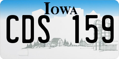 IA license plate CDS159