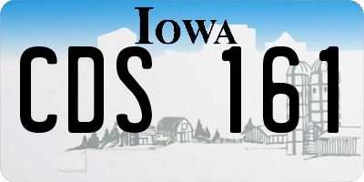 IA license plate CDS161