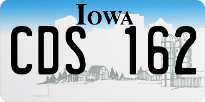 IA license plate CDS162