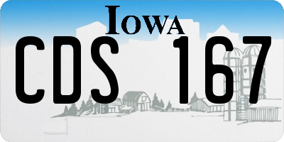 IA license plate CDS167