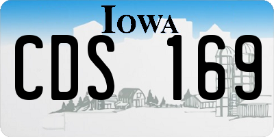 IA license plate CDS169