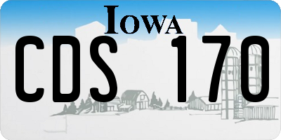 IA license plate CDS170