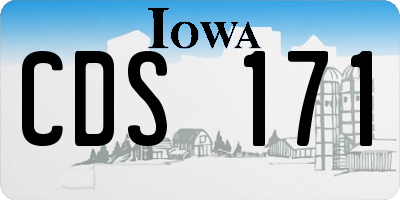 IA license plate CDS171
