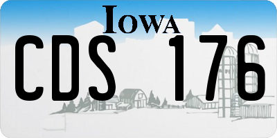 IA license plate CDS176