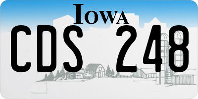 IA license plate CDS248