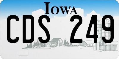 IA license plate CDS249