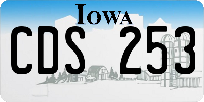 IA license plate CDS253