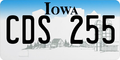 IA license plate CDS255