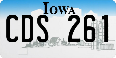 IA license plate CDS261