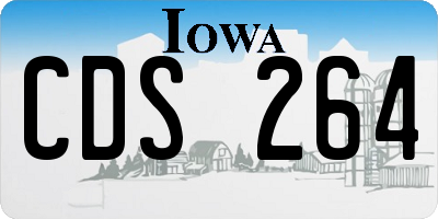 IA license plate CDS264