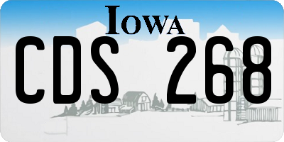 IA license plate CDS268