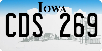 IA license plate CDS269