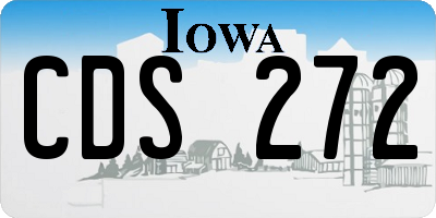 IA license plate CDS272