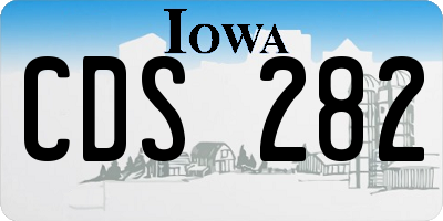 IA license plate CDS282