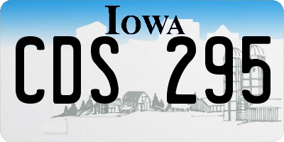 IA license plate CDS295