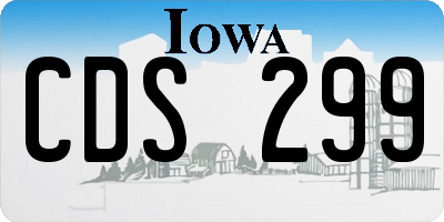 IA license plate CDS299