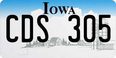 IA license plate CDS305