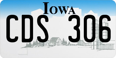IA license plate CDS306