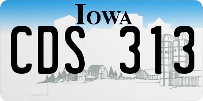 IA license plate CDS313