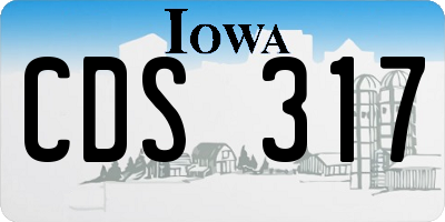 IA license plate CDS317