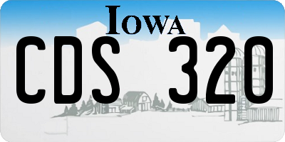 IA license plate CDS320