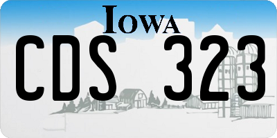 IA license plate CDS323
