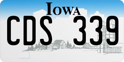 IA license plate CDS339