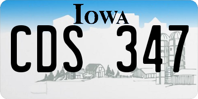 IA license plate CDS347