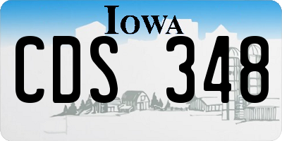 IA license plate CDS348