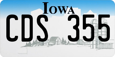 IA license plate CDS355