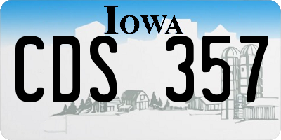 IA license plate CDS357