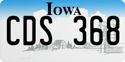 IA license plate CDS368