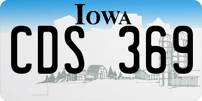 IA license plate CDS369