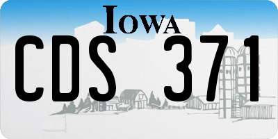 IA license plate CDS371