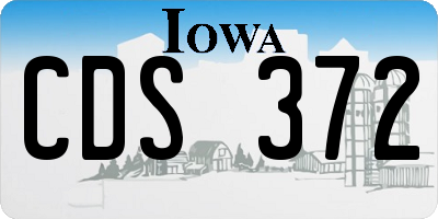 IA license plate CDS372