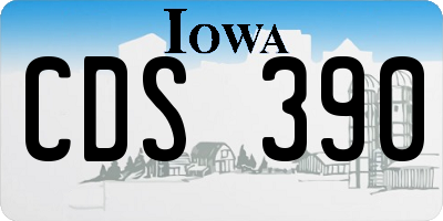 IA license plate CDS390