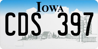 IA license plate CDS397