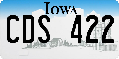 IA license plate CDS422