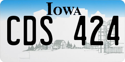 IA license plate CDS424