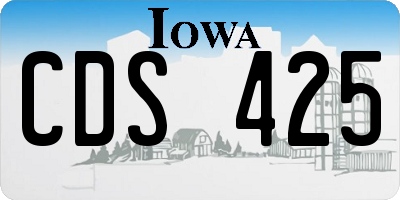 IA license plate CDS425